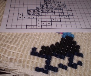 Copying a pattern from a vintage latch hook rug