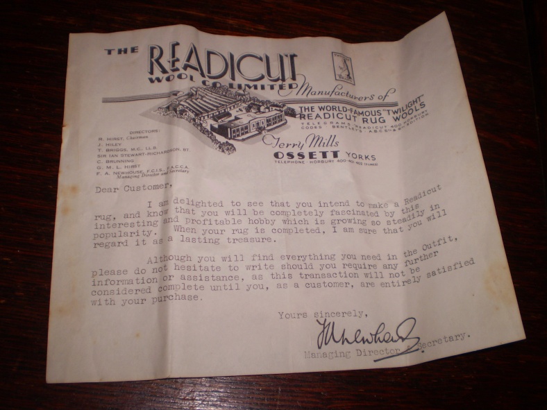 Readicut Welcome Letter